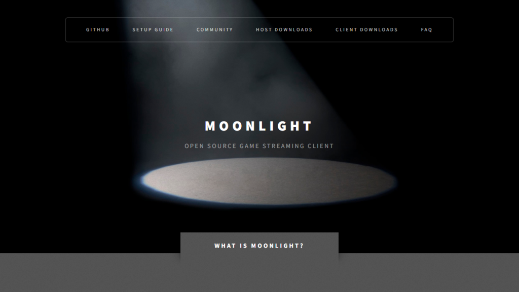 Capture d'écran du site de Moonlight